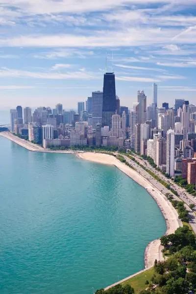 Aerial view of Chicago