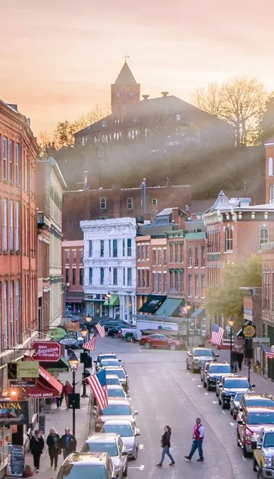 Looking down Main Street of Galena