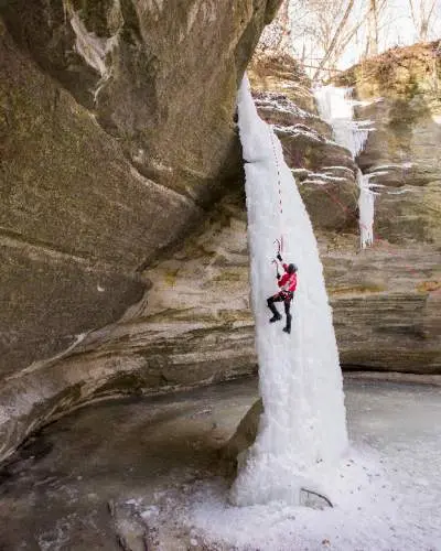 Frozen waterfall